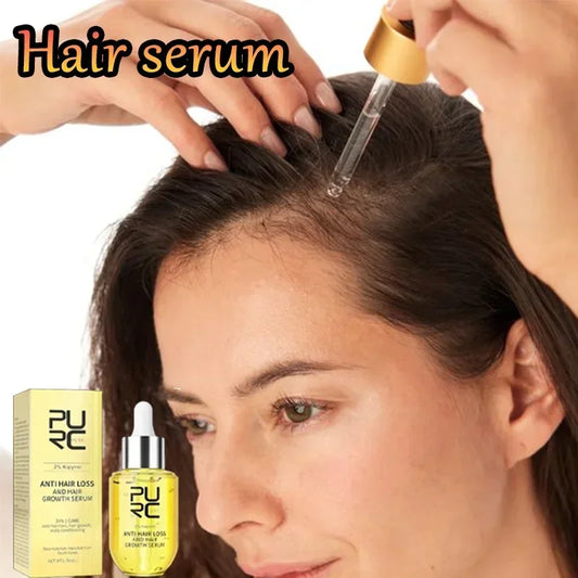 PURC Hair Growth Serum – 50ml Daily Use Oil with Kopyrrol & Biotin for Root Strengthening & Fuller Hair