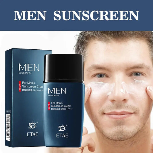 Men’s Sunscreen Cream SPF 50+ – 45g Lightweight UV Protection & Moisturizing Sunblock for Face & Body