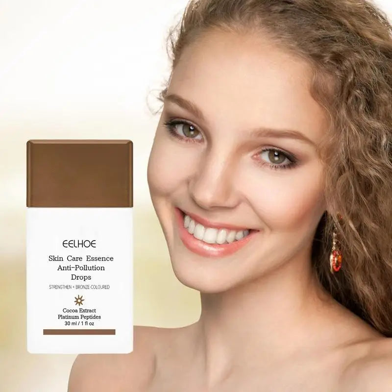 EELHOE Bronzer Drops – 30ml Fake Tan Peptide Serum for Face & Body with Moisturizing and Anti-Aging Benefits