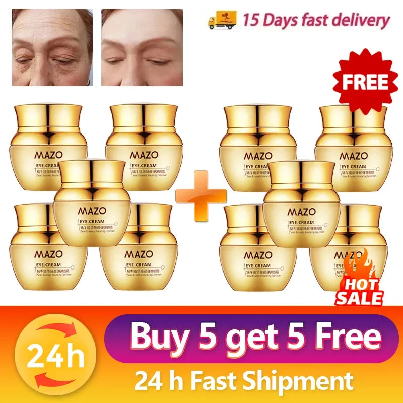 MAZO | Snail Essence Eye Cream | Anti-Aging, Anti-Wrinkle, Firming, Moisturizing, Brightening, Lifting, Repair, Instant Effect, Nourishing & Rejuvenating