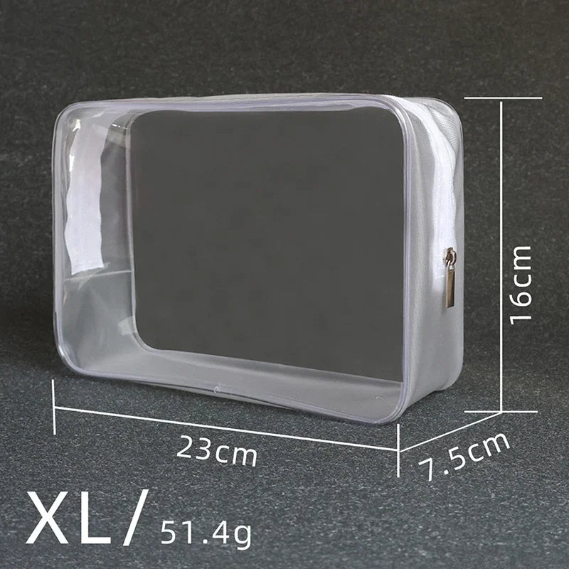 Transparent PVC Bags Travel Organizer Clear Makeup Bag for Toiletries and Cosmetics Waterproof Beauty Case for Travelers