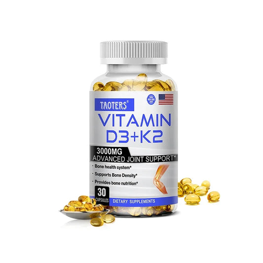 Taoters | Vitamin D3 K2 Capsules | Bone & Cardiovascular Health Support