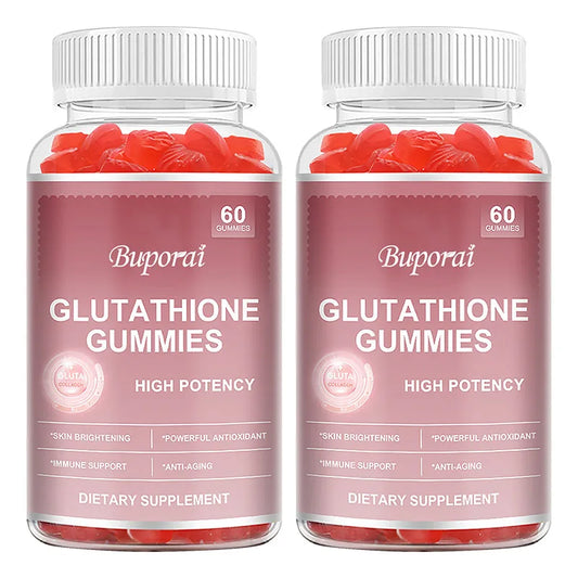 Buporai | Glutathione Gummies with Collagen | Anti-Aging, Skin Brightening, Hair & Nail Support | 60 Gummies