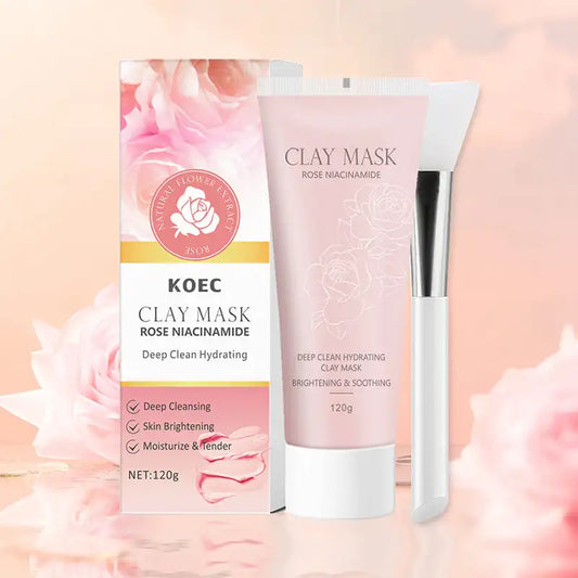 KOEC | Rose, Niacinamide & Aloe clay mask | Cleansing, Brightening & Pore Minimizing