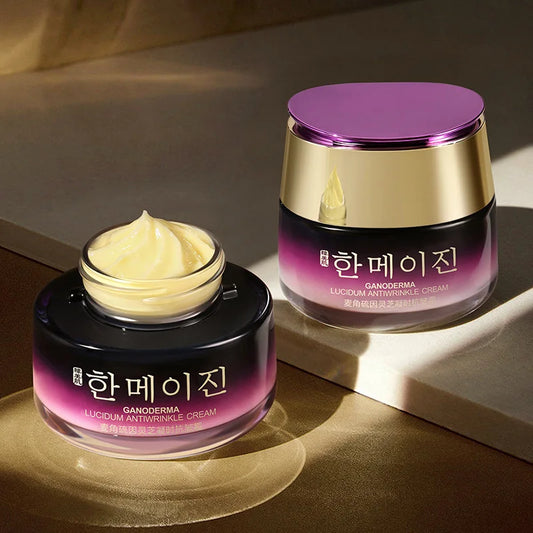 Hanmj Ganoderma Lucidum Anti-Wrinkle Cream – 50g Korean Firming & Revitalizing Face Moisturizer with Ergothioneine