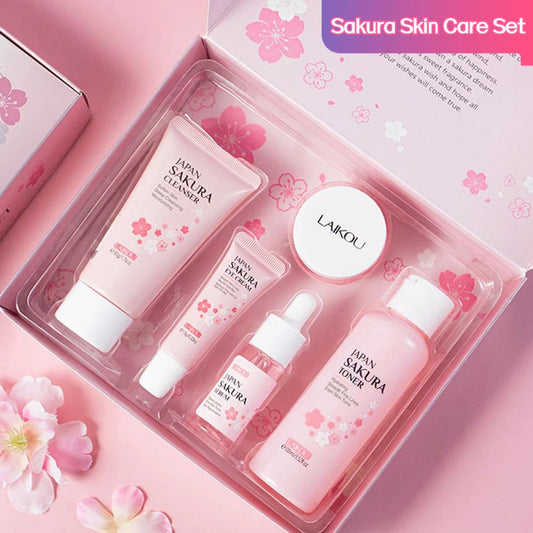 Sakura | Radiant Skincare Gift Set | Toner, Serum, Cream & More | 3–5 Piece Collection