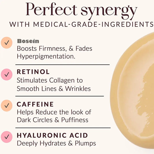 LAEDCOER | Pro-Xylane Anti-Wrinkle Eye Cream | Reduces Dark Circles, Puffiness & Fine Lines, Firming, Hydrating, Intensive Treatment, Tightens Eye Bags