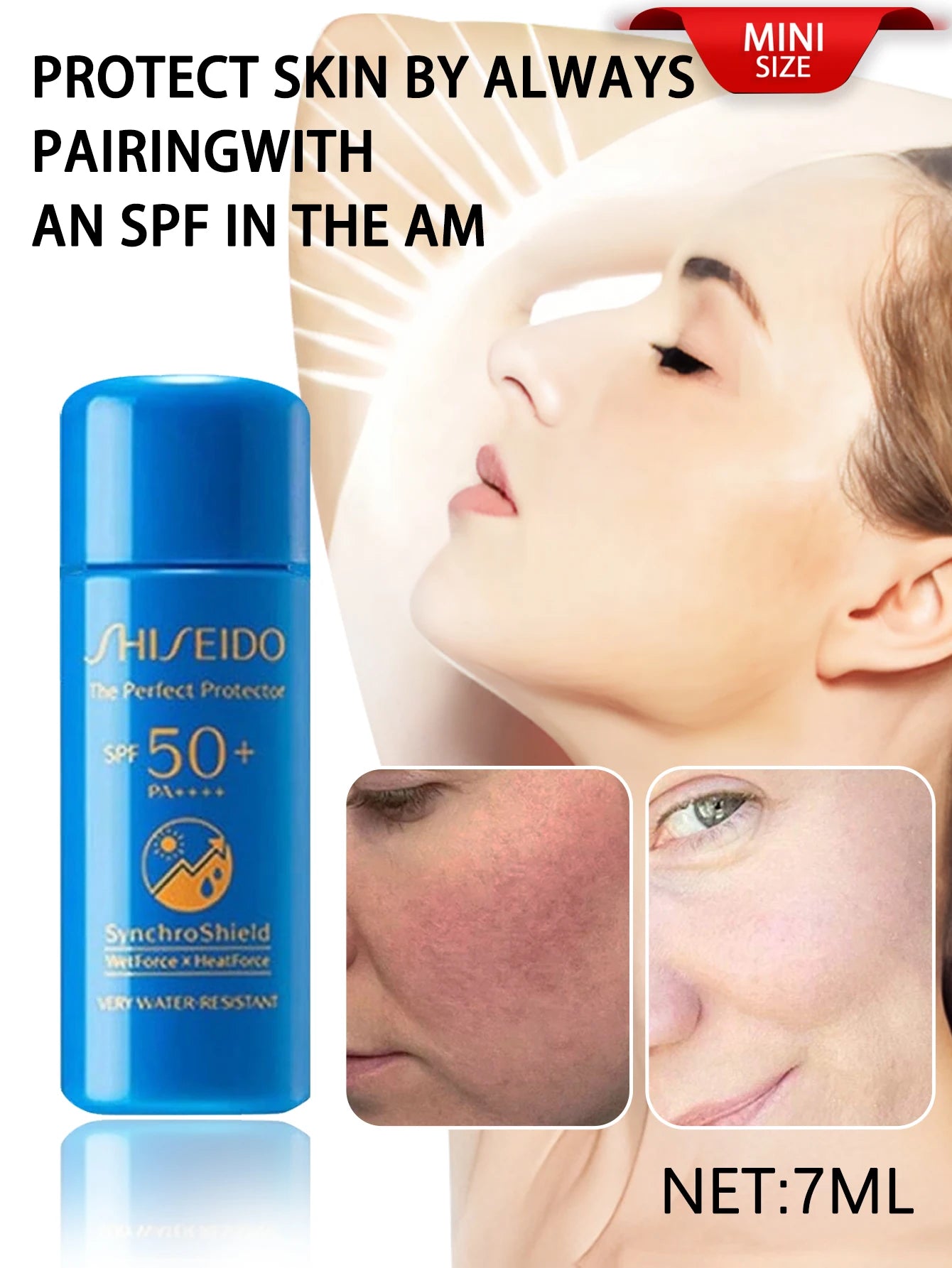 Shiseido Sunscreen – SPF 50+ | The Perfect Protector, 7ml