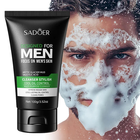 SADOER | Glacier Mud & Salicylic Acid | Oil Control & Blackhead Removal for Men