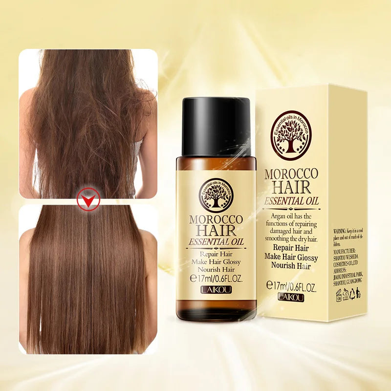 Argan Oil Hair Care Treatment Essence Fast Powerful Hair Growth Liquid Hair Loss Products Serum Repair Hair Keratine Herbal 17ml