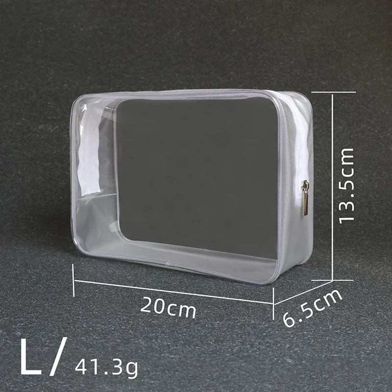 Transparent PVC Bags Travel Organizer Clear Makeup Bag for Toiletries and Cosmetics Waterproof Beauty Case for Travelers