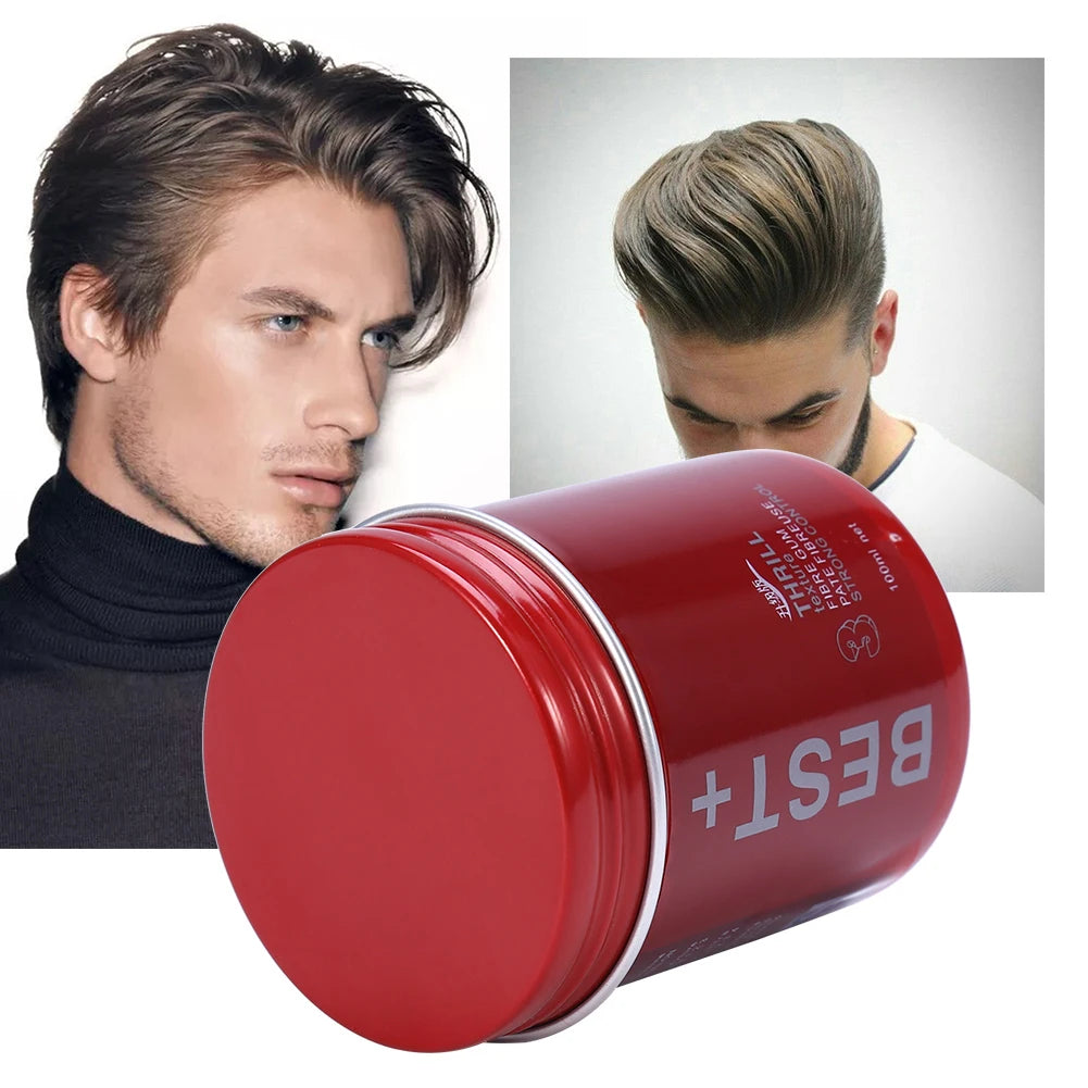 3 Colors 100ml Professional Long-Lasting Fluffy Hair Finalize Pomade Wax Styling Tools Men Cream Salon Hair Finishing Gel Cream