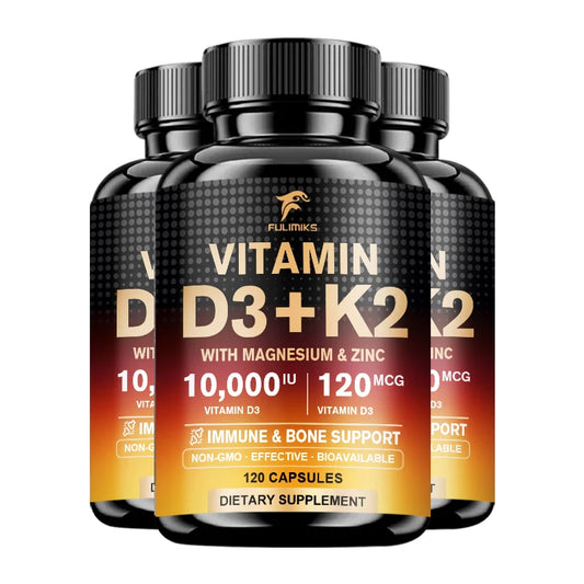 Fulimiks | Vitamin D3K2 with Magnesium & Zinc Capsules | Immune, Mood & Bone Health Support