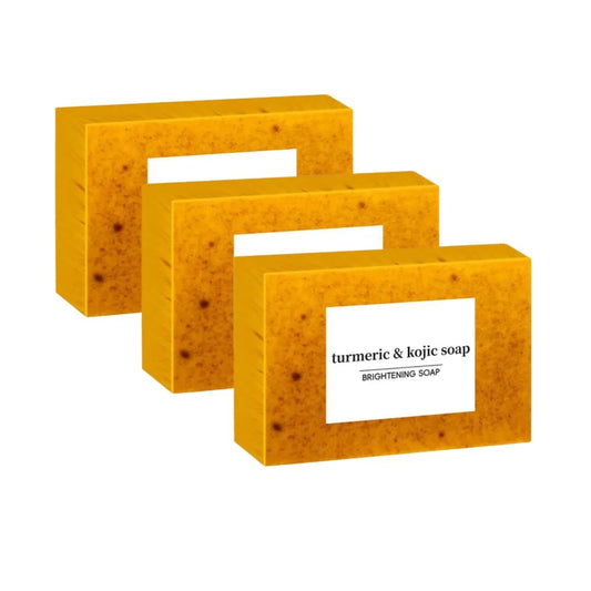 Turmeric Kojic Acid Brightening Soap – 100g Handmade Deep Cleansing for Face & Body