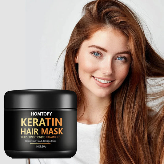 HOMTOPY Keratin Hair Mask – 50g Deep Conditioning Treatment for Dry & Damaged Hair