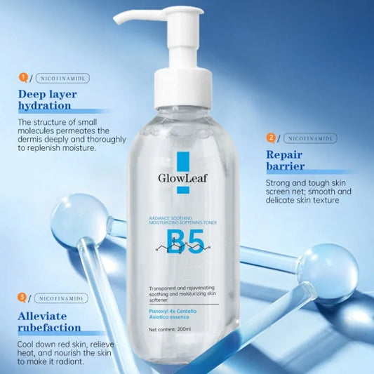 Glow Leaf | B5 & Centella Asiatica Toner | Soothing, Moisturizing & Skin Softening Care