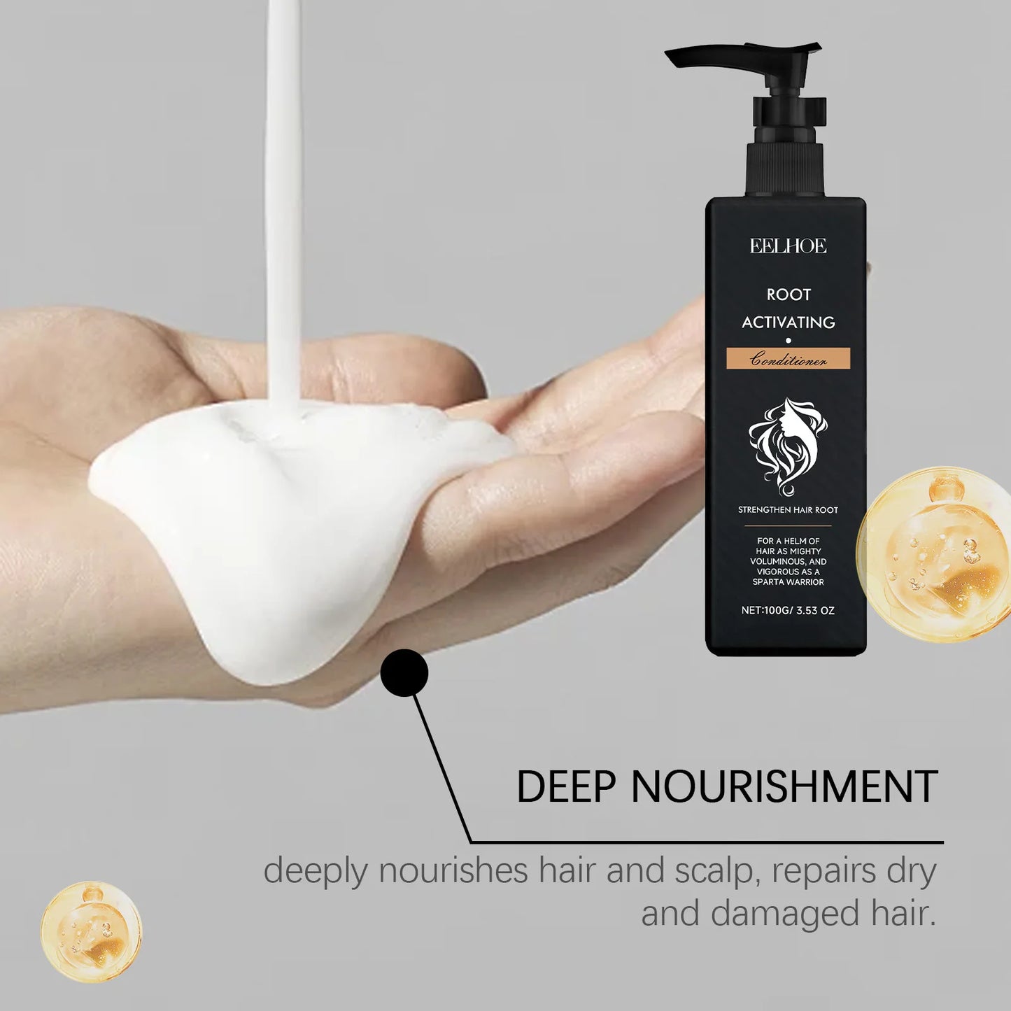 EELHOE Ginseng Hair Conditioner – 100g Moisturizing Treatment & Root Strengthening for Damaged Hair