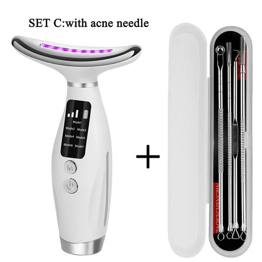 Neck & Face Beauty Device | Vibration Massage | Face Lifting Machine for Home Use