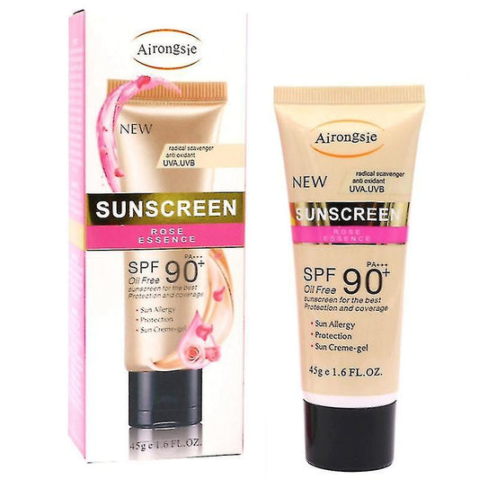 Airongsie Sunscreen Cream SPF 60 / SPF 90 – 45g UV Protective, Moisturizing & Anti-Sun Facial and Body Care