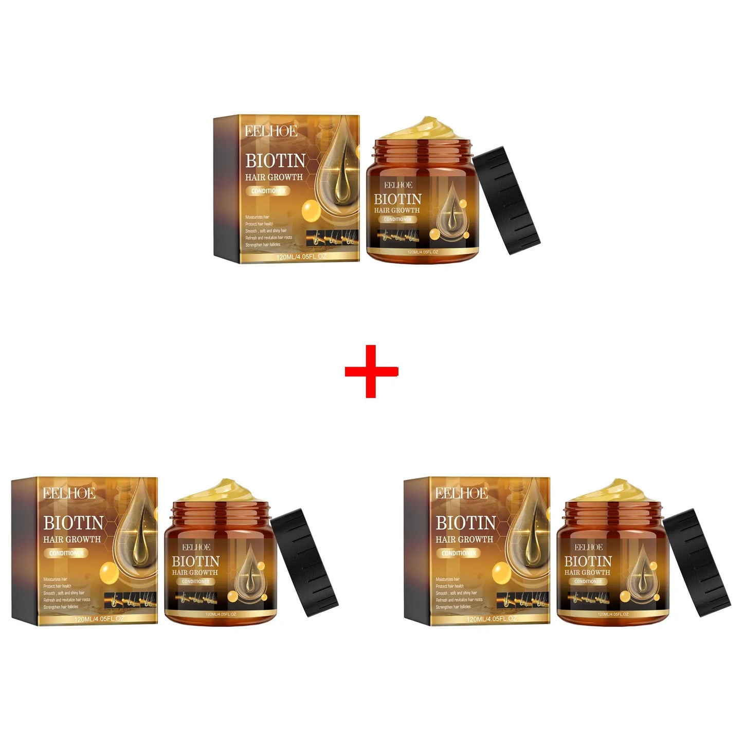 Biotin Hair Growth Conditioner For Dense Smooth Hair Treatment Frizz Free Nourishing Brightening Repair Damage Hair Conditioner