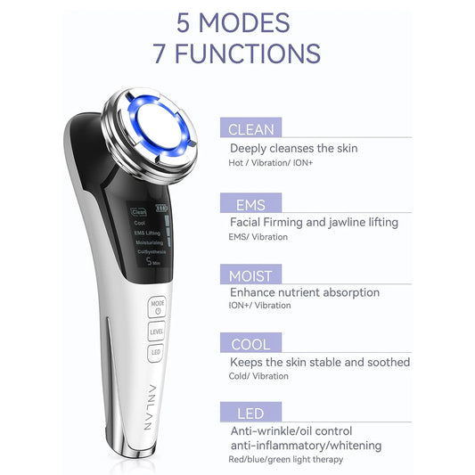 ANLAN EMS Facial Massager Microcurrent Face Lifting Massage Hot Cold Compress Deep Cleansing Facial Care Beauty Device