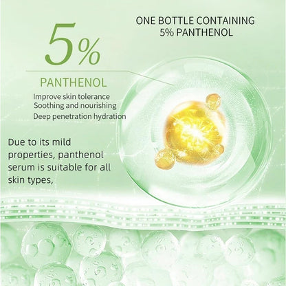 Panthenol 5% & Green Tea Calming Korean Serum | Soothing, Moisturizing, Acne Care | 30ml