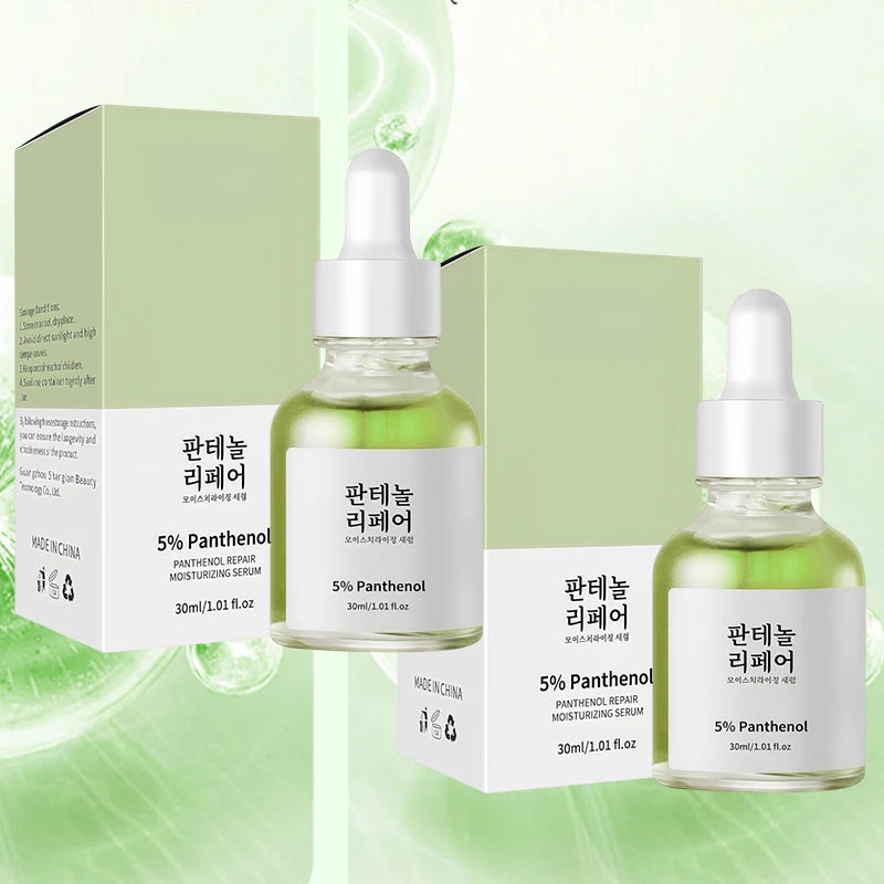 Panthenol 5% & Green Tea Calming Korean Serum | Soothing, Moisturizing, Acne Care | 30ml