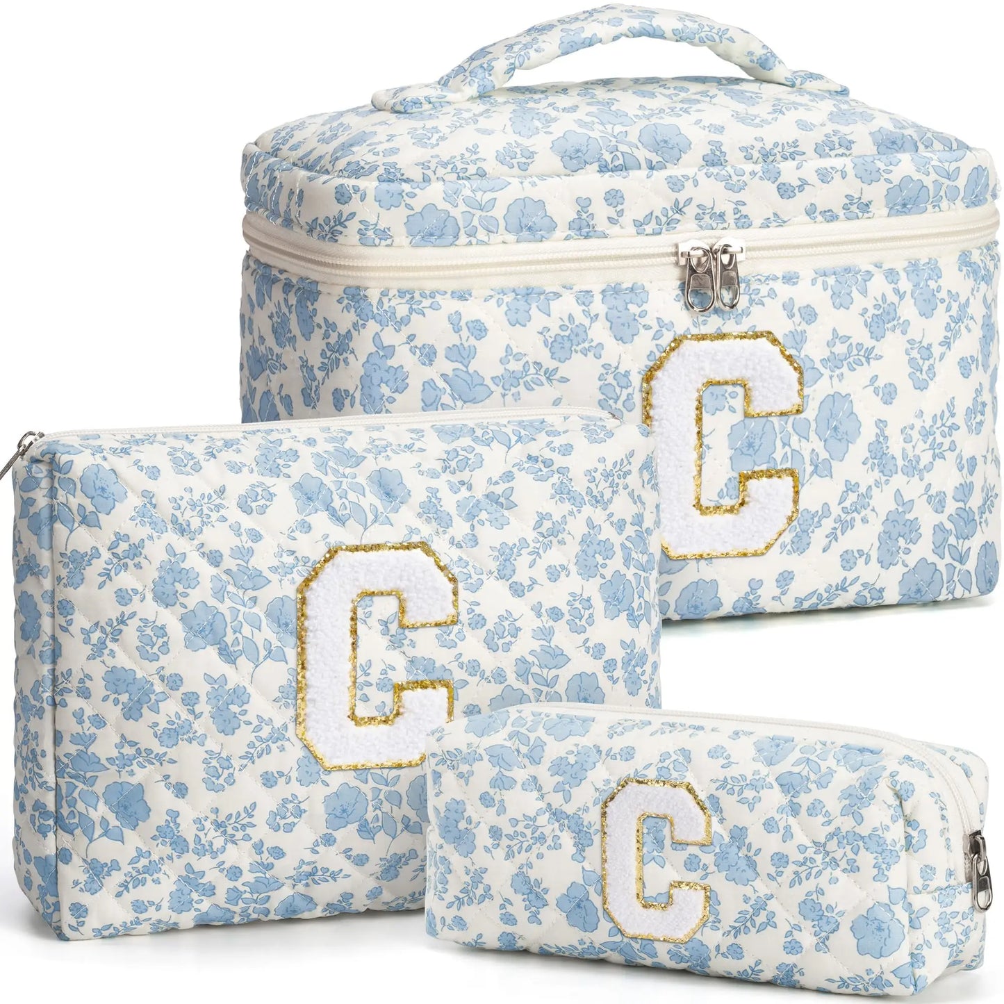 1pcs Cute Quilted Cotton Makeup Bag Women Zipper Cosmetic Organizer Cloth Handbag Box Shape Portable Toiletry Case for Girls