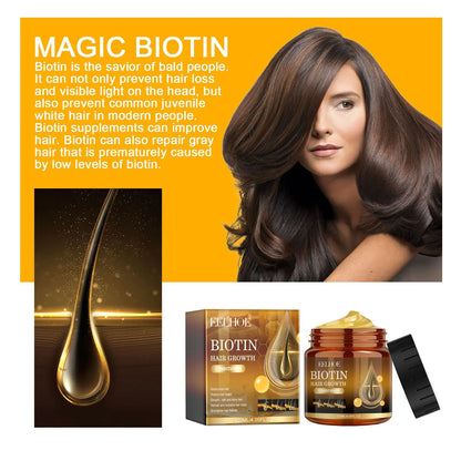 Biotin Hair Growth Conditioner For Dense Smooth Hair Treatment Frizz Free Nourishing Brightening Repair Damage Hair Conditioner