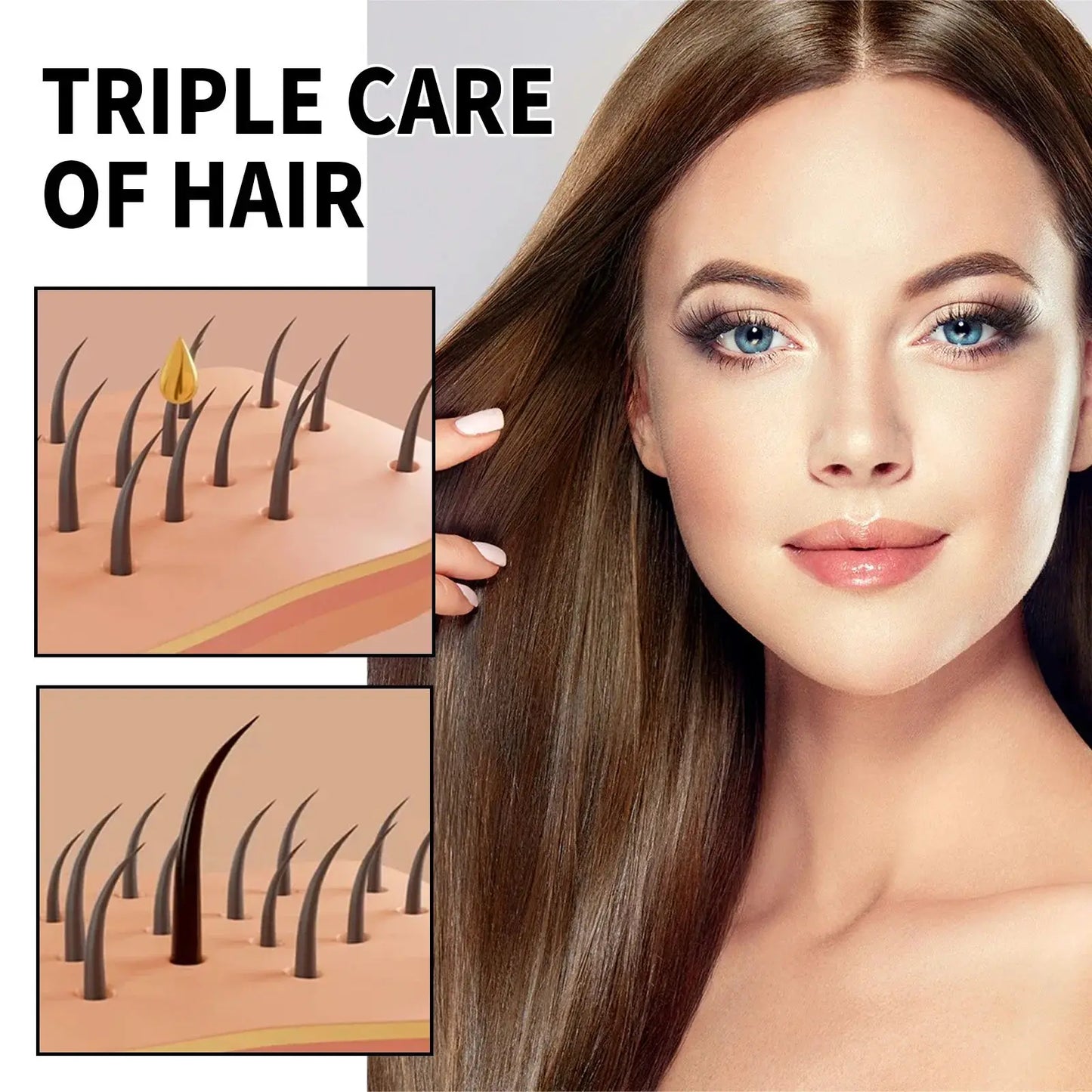 Hair Growth Shampoo Anti Hair Loss Anti-dandruff Repair Damaged Scalp Follicles Fast Baldness Treatment Hair Regrowth Care 60ml