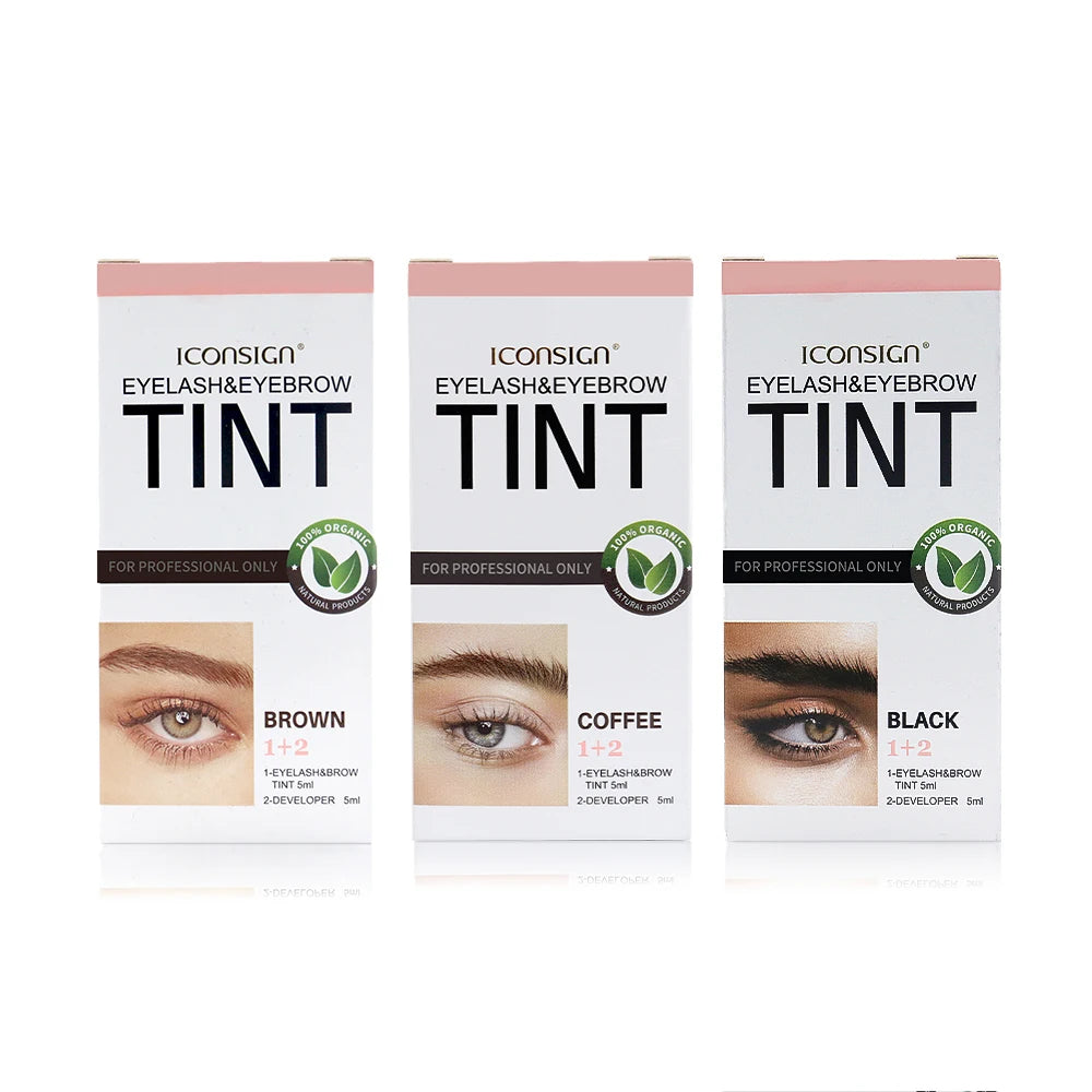 ICONSIGN | Eyelash & Eyebrow Dye Tint Kit | Brow Enhancer, Mascara Lift, Tinting & Tattoo Effect