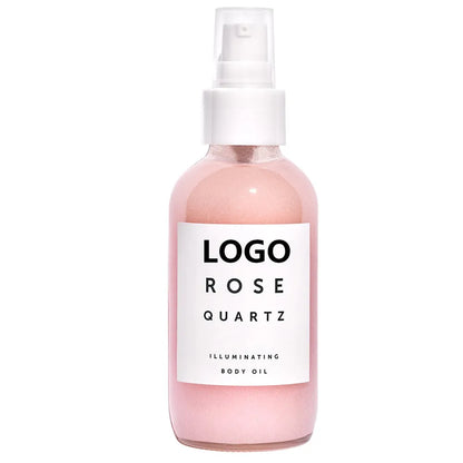 Han Linger Rose Quartz Illuminating Body Oil | Private Label | Hydrating, Nourishing & Glowing Skin Care | Crystal-Infused Beauty Oil