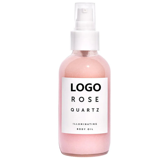 Han Linger Rose Quartz Illuminating Body Oil | Private Label | Hydrating, Nourishing & Glowing Skin Care | Crystal-Infused Beauty Oil