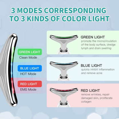 ANLAN Neck & Face Beauty Device | EMS Facial & Neck Lifting with 3-Color Light Therapy for Skin Tightening & Double Chin Reduction