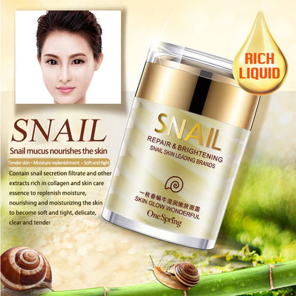 Snail Repair & Whitening Face Cream | Aloe Vera, Anti-Aging & Acne Treatment | Moisturizing, Nourishing & Wrinkle Care | 50g