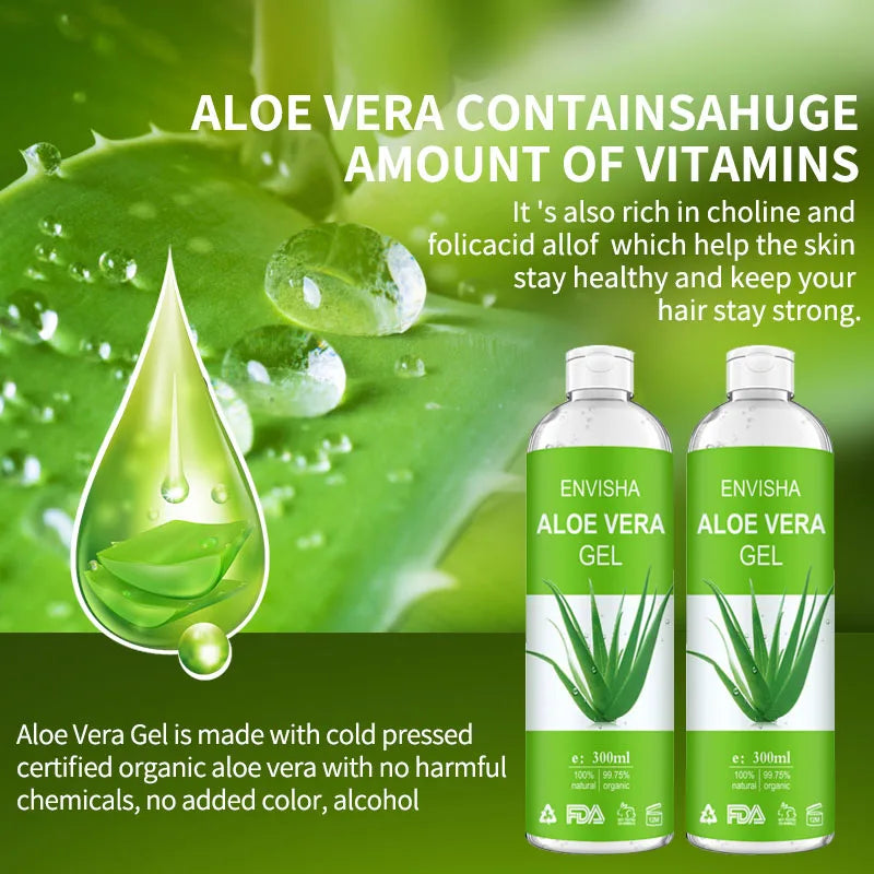 Envisha | 99.75% Organic Aloe Vera gel | Soothing, Moisturizing & Sunburn Repair