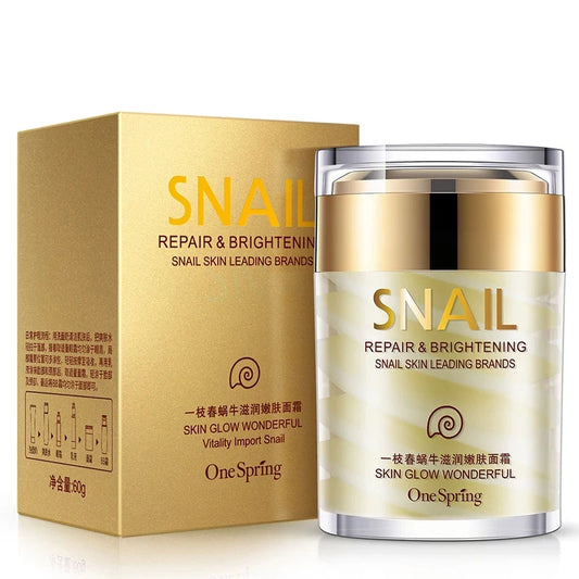 Snail Repair & Whitening Face Cream | Aloe Vera, Anti-Aging & Acne Treatment | Moisturizing, Nourishing & Wrinkle Care | 50g