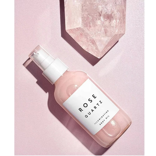 Han Linger Rose Quartz Illuminating Body Oil | Private Label | Hydrating, Nourishing & Glowing Skin Care | Crystal-Infused Beauty Oil