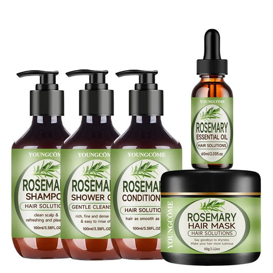 YOUNGCOME Rosemary Dense Hair Care Set – 5PCS | Repair Damage, Prevent Hair Loss, Smooth & Nourish Hair, Strengthen Roots & Improve Shine