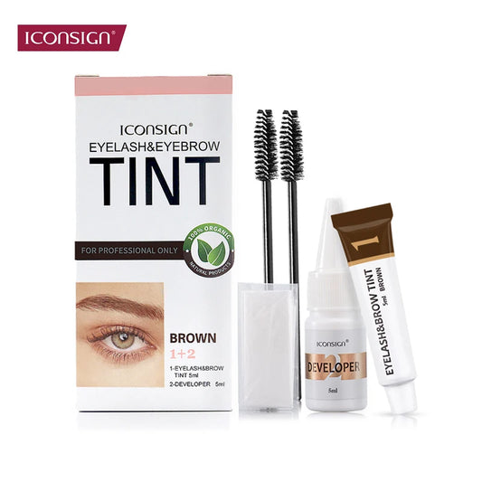 ICONSIGN | Eyelash & Eyebrow Dye Tint Kit | Brow Enhancer, Mascara Lift, Tinting & Tattoo Effect