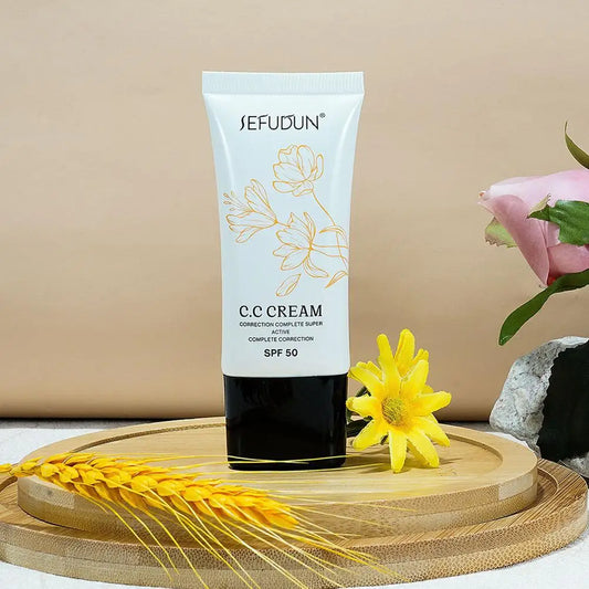 CC Cream Natural Concealer Liquid Foundation Waterproof Long Lasting Isolation BB Cream Oil-control Base Makeup 30ml