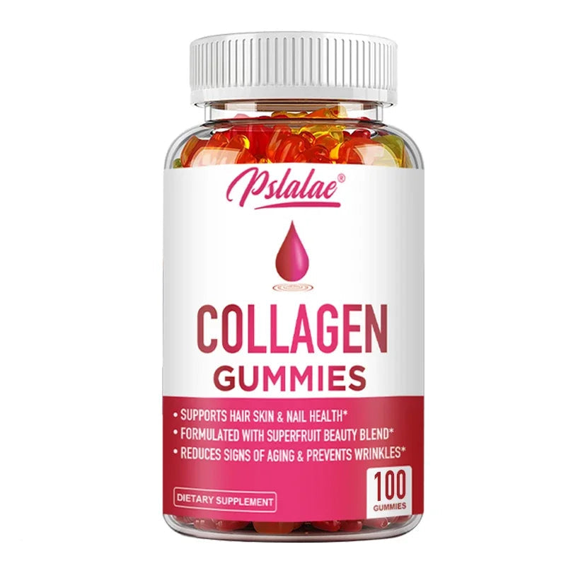 Pslalae | Collagen Gummies with Superfruit Blend | Hair, Skin, Joints, Digestion & Immune Support | 60 Gummies