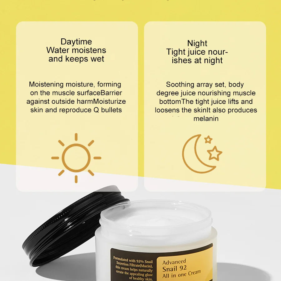 BELLTRA Advanced Snail 92 All-in-One Cream | Hydrating, Repairing & Glow-Boosting Skincare | 100g