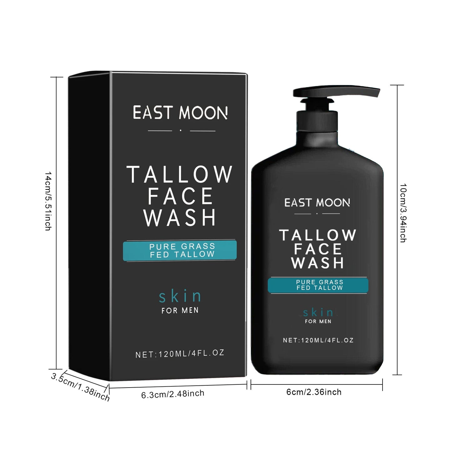 EAST MOON | Grass-Fed Tallow | Deep Cleansing & Oil Control for Men