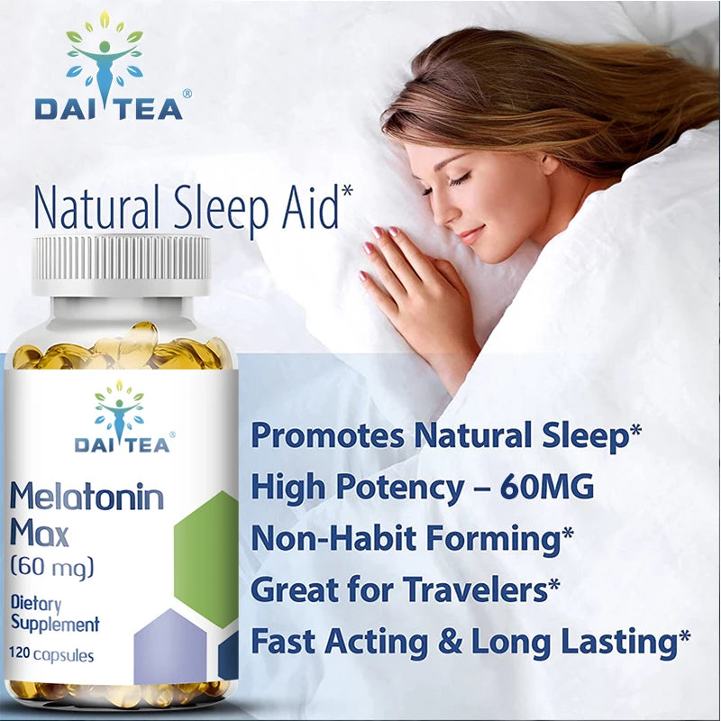 Daitea | Melatonin Capsules | Natural Sleep Support & Deep Restfulness