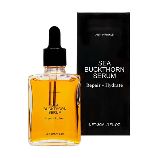 30ml Sea Buckthorn Serum Dry Fine Lines Wrinkles Sunburn Aging Sea Buckthorn Serum  Gentle Sea-Buckthorn Skin Hydrating Liquid