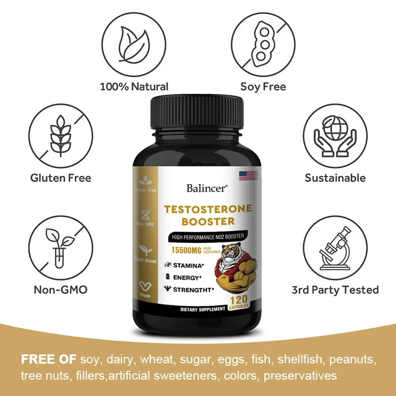 Balincer | Plant Based Testosterone Booster | Energy, Stamina & Muscle Support