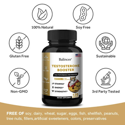 Balincer | Plant Based Testosterone Booster | Energy, Stamina & Muscle Support