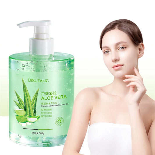 Bisutang Moisturizing Aloe Vera Gel 500g After Sun Replenishment Firming Skin Moisturizing and Nourishing Skin