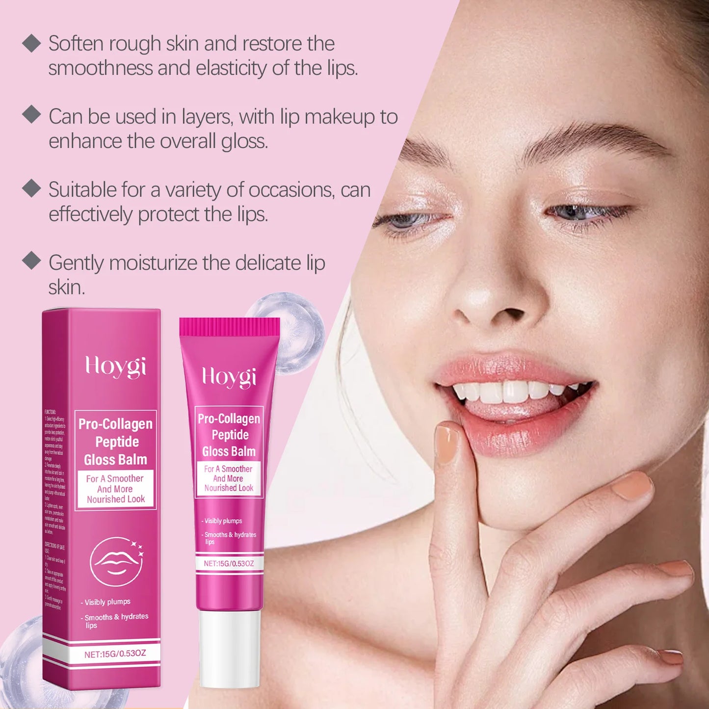 Collagen Lip Balm Smooth Soft Reduce Lip Fine Lines Remove Melanin Skin Increase Elasticity Exfoliating Moisturizing Lip Care